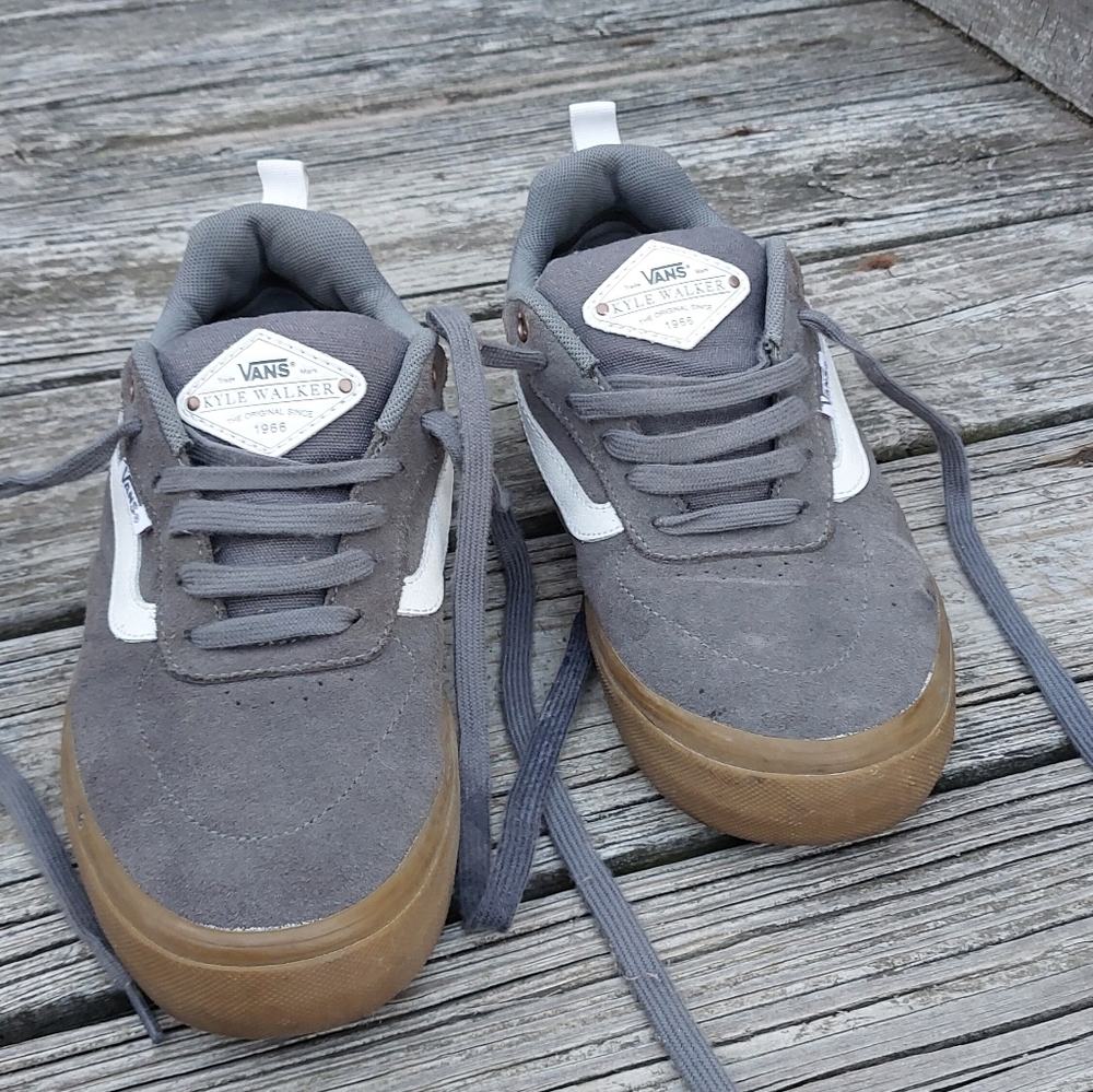 Vans Gray and White Sneakers